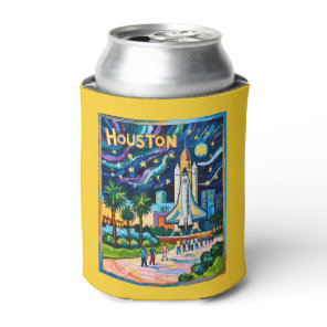 Houston Skyline Space Center Rocket Van Gogh Kids Can Cooler