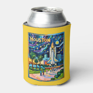 Houston Skyline Space Center Rocket Van Gogh Kids Can Cooler