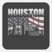 Houston Texas Skyline Full Moon' Sticker