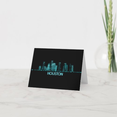 Houston Skyline Thank You Card