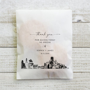 Houston Skyline Wedding Thank You Favor Bags