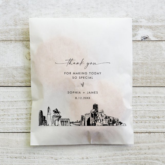Houston Skyline Wedding Thank You Favor Bags (Creator Uploaded)
