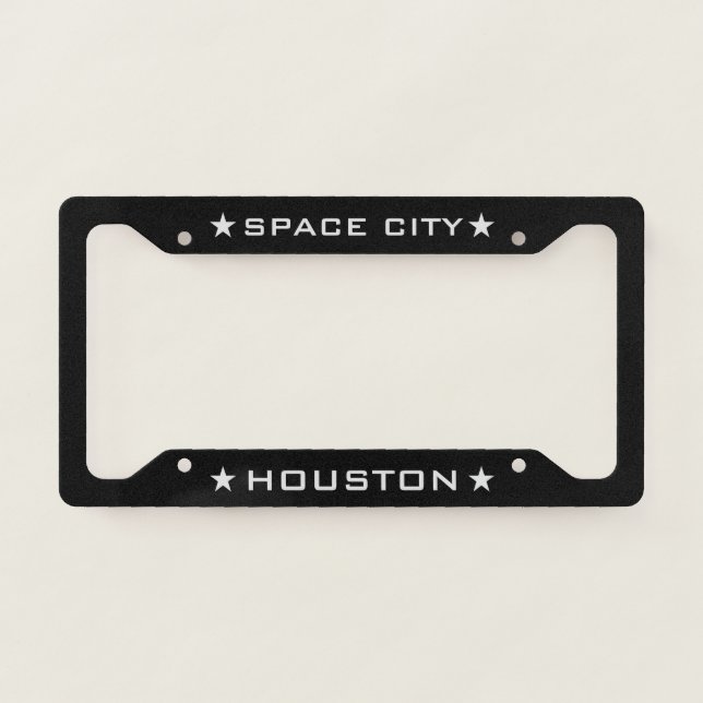Houston Space City  License Plate Frame (Front)