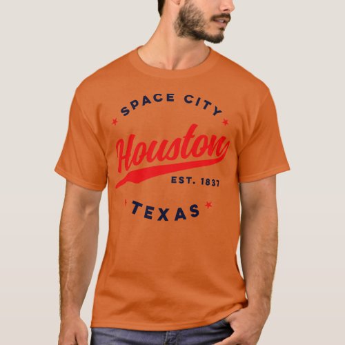 Houston Space City Texas Vintage USA T_Shirt