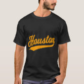 HOUSTON SPORTS SCRIPT CURSIVE TEXT CLASSIC SWOOSH T-Shirt