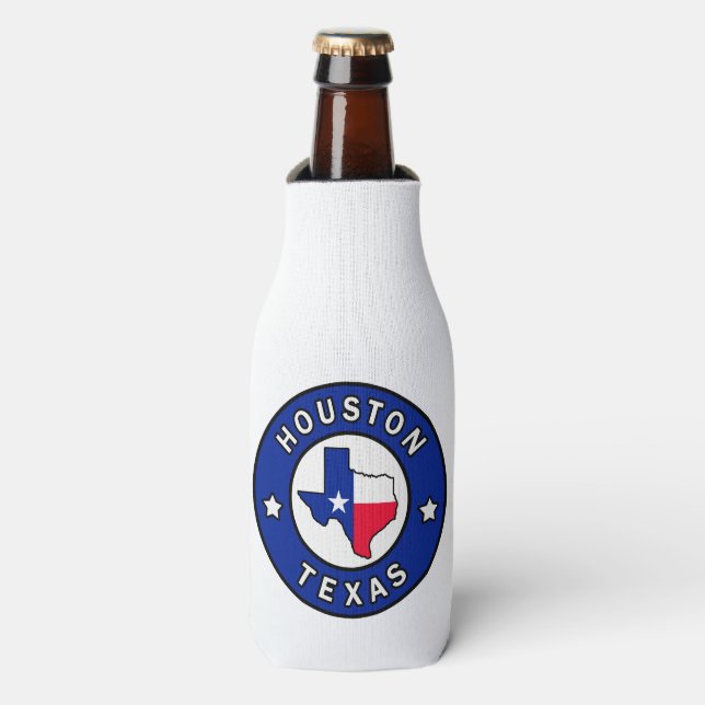 Houston Texas Bottle Cooler (Bottle Front)
