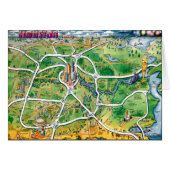 Houston Texas Cartoon Map (Front Horizontal)