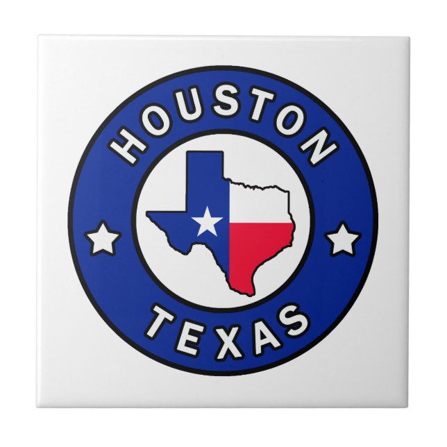 Houston Texas Ceramic Tile (Front)