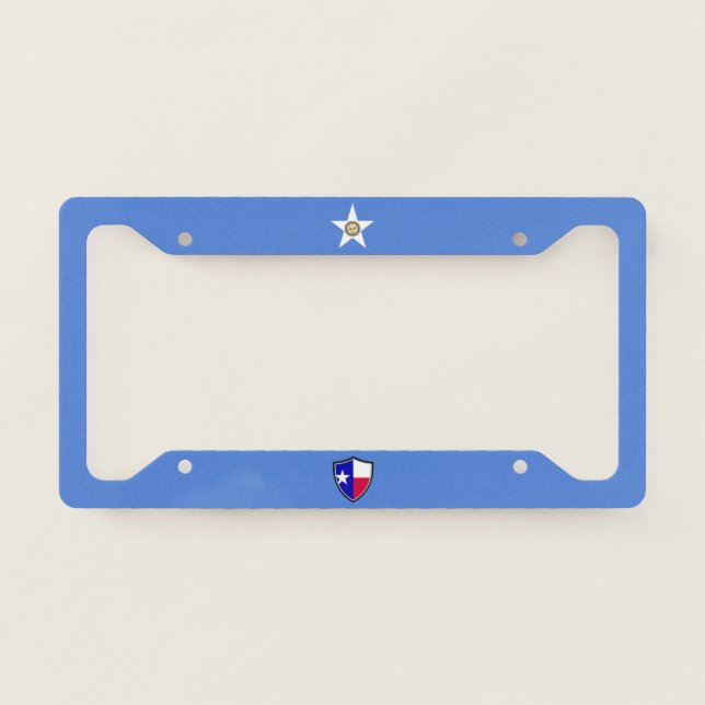 Houston (Texas) City flag License Plate Frame (Front)