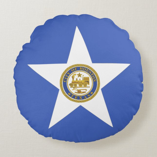 Houston (Texas) City flag Round Pillow (Front)