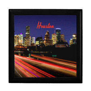 Houston Texas City Skyline Gift Box