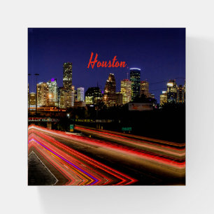 Houston Texas City Skyline Paperweight