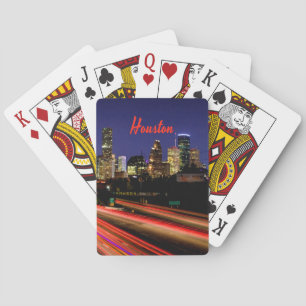Houston Texas City Skyline Poker Cards