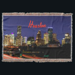Houston Texas City Skyline Throw Blanket<br><div class="desc">Houston Texas City Skyline</div>