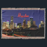 Houston Texas City Skyline Throw Blanket<br><div class="desc">Houston Texas City Skyline</div>