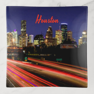 Houston Texas City Skyline Trinket Tray