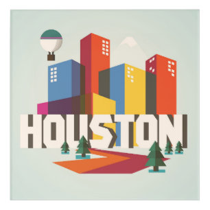 Houston, Texas Cityscape Design Acrylic Print