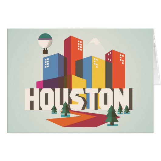 Houston, Texas | Cityscape Design Cards (Front Horizontal)