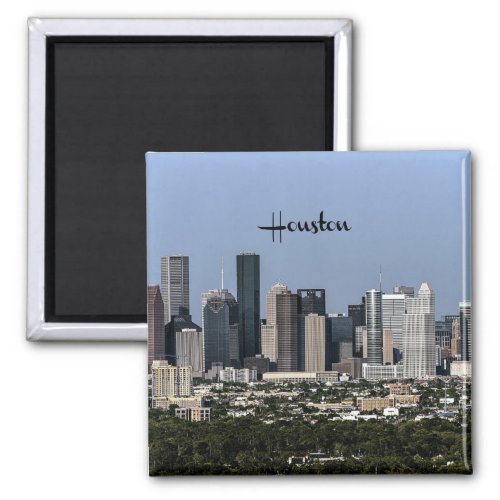 Houston Texas cityscape Magnet