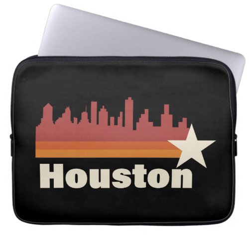 Houston Texas Cityscape Vintage  Laptop Sleeve