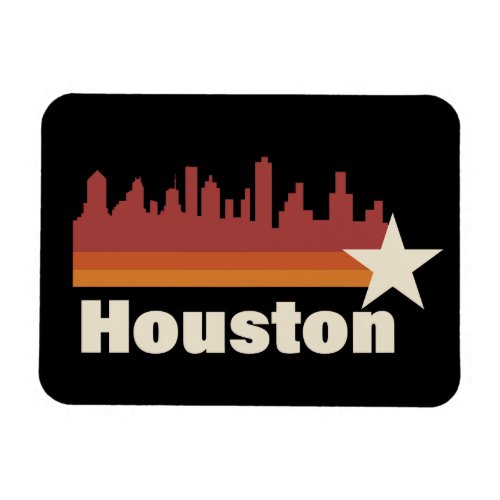 Houston Texas Cityscape Vintage  Magnet