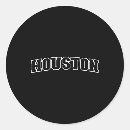 Houston Texas Classic Round Sticker