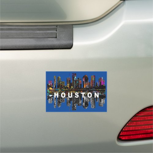 Houston Texas covered in graffiti  Car Magnet