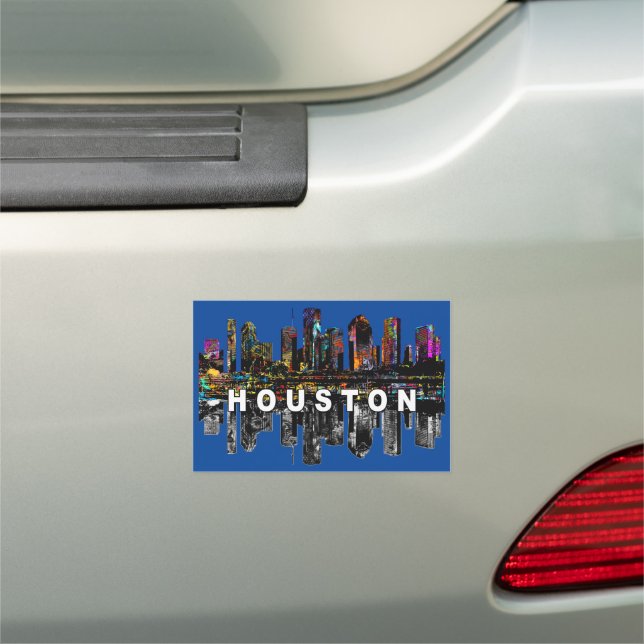 Houston, Texas covered in graffiti  Car Magnet (In Situ)