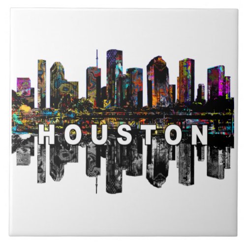 Houston Texas covered in graffiti Ceramic Tile