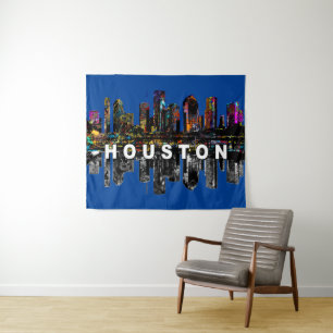 Houston, Texas covered in graffiti Tapestry