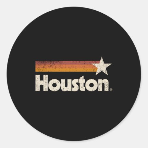 Houston Texas Houston Strong Stripes Classic Round Sticker