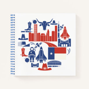 Houston Texas Icons Notebook