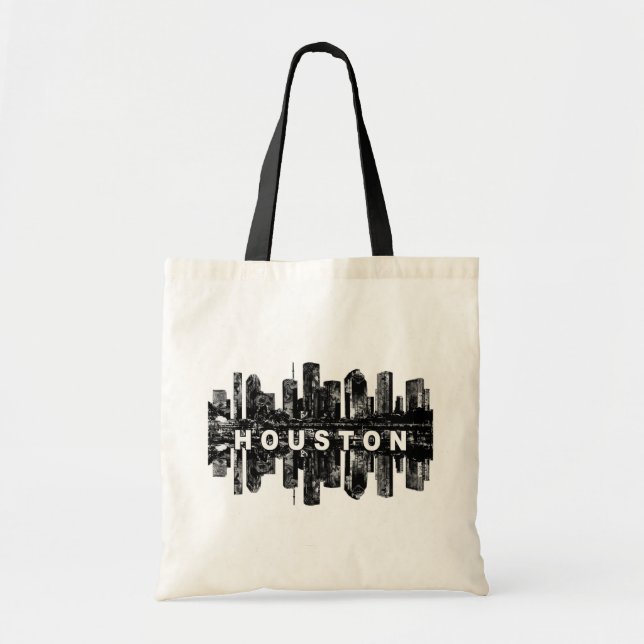Houston, Texas in black ink Tote Bag (Front)