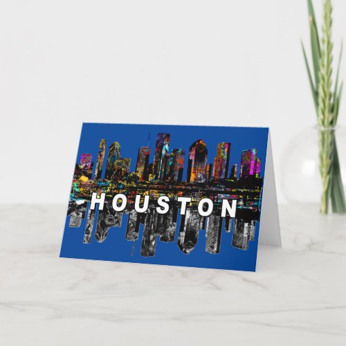 Houston Texas in graffiti card