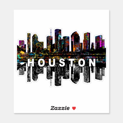 Houston Texas in graffiti Sticker