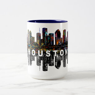 Houston, Texas in graffiti  Two-Tone Coffee Mug