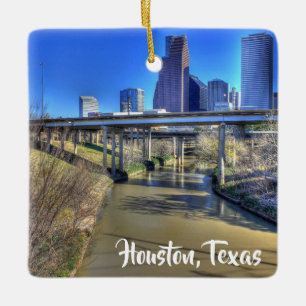 Houston, Texas Keepsake Christmas Ceramic Ornament