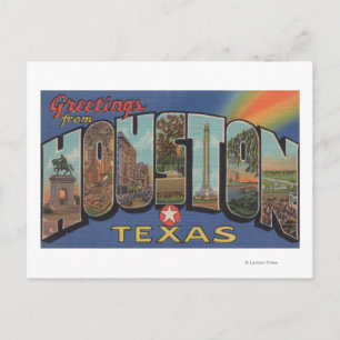 Houston, Texas - Large Letter Scenes 3 Postcard
