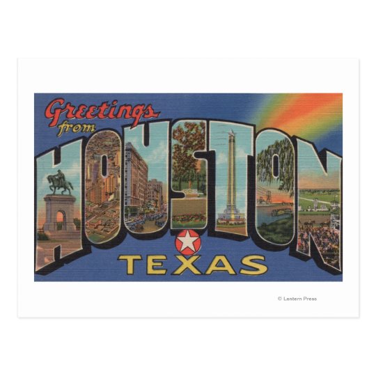 Houston, Texas - Large Letter Scenes 3 Postcard | Zazzle.com