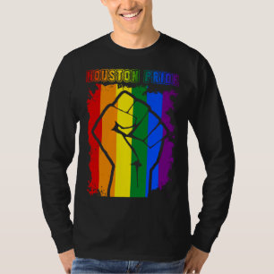 Houston Texas LGBT Pride Month LGBTQ Rainbow Flag T-Shirt
