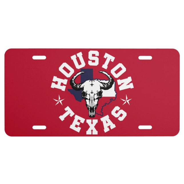 Houston,Texas License Plate (Front)