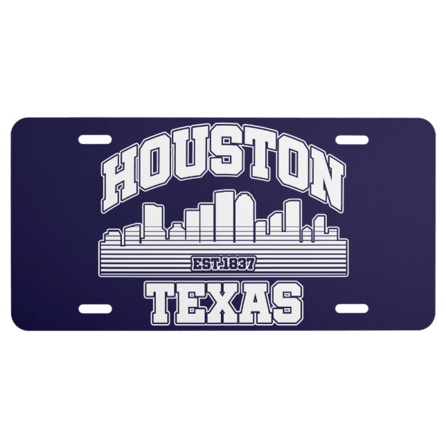 Houston,Texas License Plate (Front)