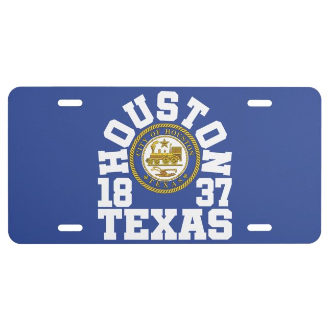 Houston,Texas License Plate (Front)