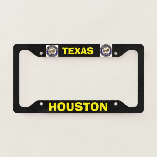 Houston Texas License Plate Frame