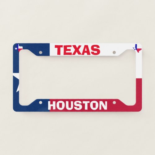 Houston Texas License Plate Frame