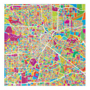 Houston, Texas   Neon Map Acrylic Print