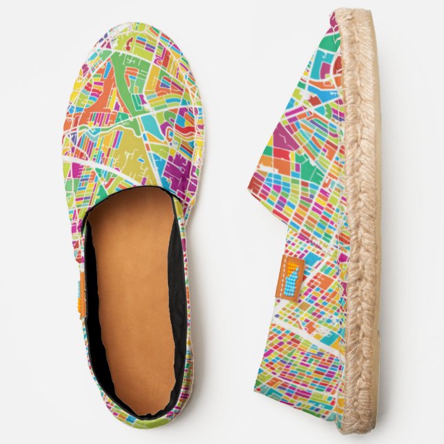 Houston, Texas | Neon Map Espadrilles (Side)