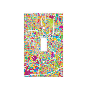 Houston, Texas Neon Map Light Switch Cover