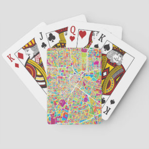 Houston, Texas   Neon Map Poker Cards