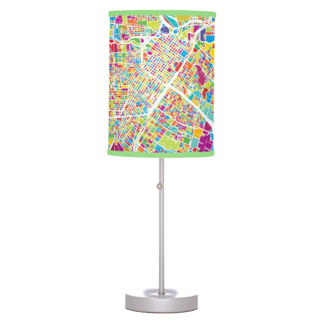 Houston, Texas | Neon Map Table Lamp (Front)